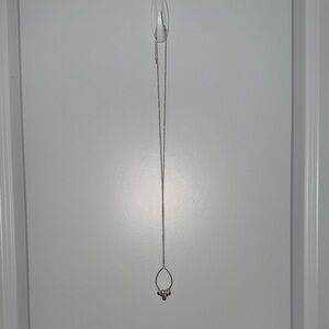 Chic Silver Hoop Necklace